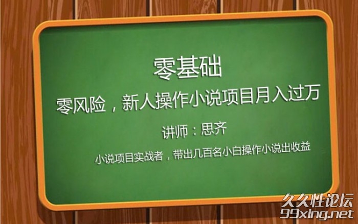 零基础，零风险，新人操作小说项目月入过万